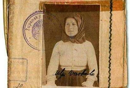 Julia Warhola's visa to America.