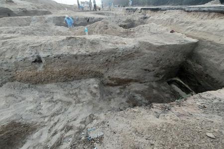 A moat discovered by Slovak and Polish archaeologists and egyptologists in Egypt in November 2023.
