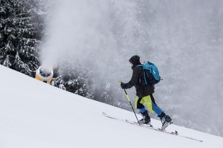 A ski mountaineer.