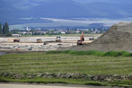 The construction works on the site where the industrial park in Valaliky will stand.