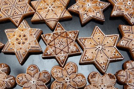 Decorated medovníky, Slovak spiced honey cookies.
