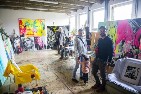 Visitors to Nová Cvernovka, the Nové Mesto borough, during the annual Day of Open Studios event. 