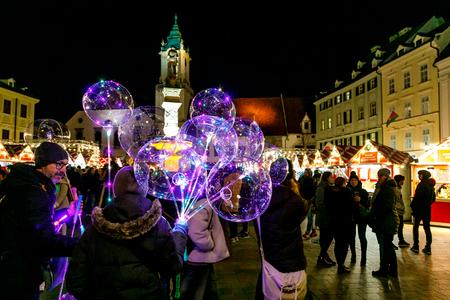 Christmas markets on the Main Square in Bratislava.