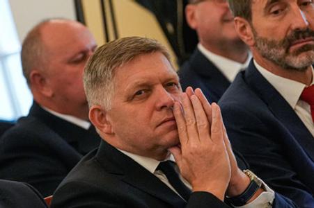 Robert Fico during the ceremonial presentation of certificates to members of the National Council of the Slovak Republic.
