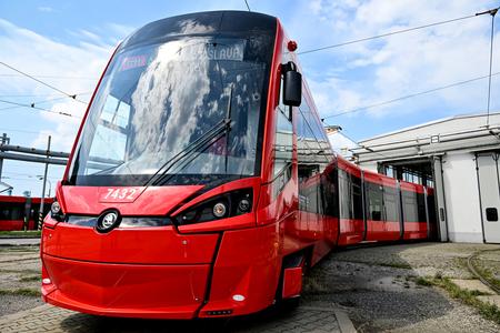A tram in Bratislava.