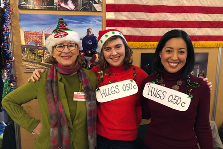 Zuzana Bohušová (left) and her “Mrs. Santa helpers”