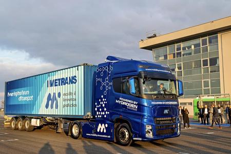 Unveiling of the first Slovak hydrogen truck at the motor racing facility Slovakia Ring in Orechová Potôň.