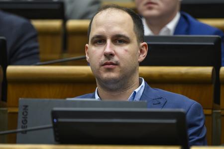 Slovak National Party MP Adam Lučanský was one of the lawmakers who submitted the amendment to the Free Access to Information Act to parliament in May 2024.
