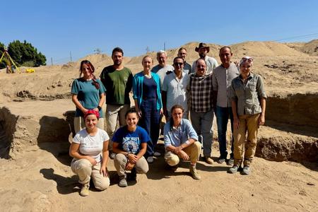 The Slovak team with the Slovak Ambassador to Egypt Lenka Miháliková (third from left). Jozef Hudec is fifth from left.