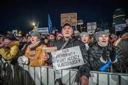 "Slovakia is Europe" protest in Bratislava