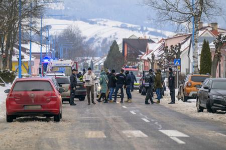 Knife attack at a grammar school in Spišská Stará Ves, eastern Slovakia, on January 16, 2025.