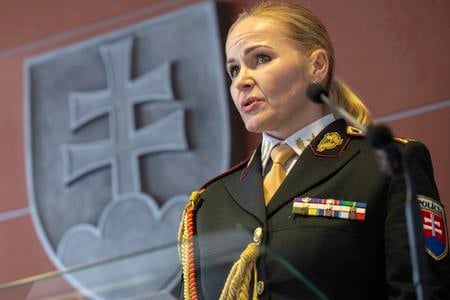 Jana Maškarová, pictured during a press conference in Bratislava on January 27, 2025,.