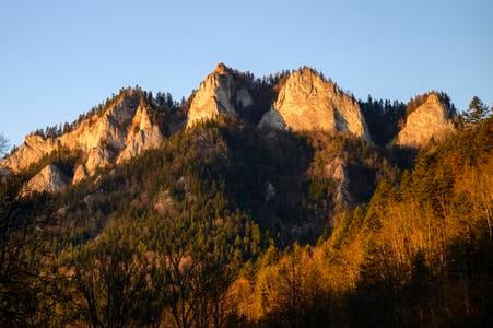 Tri koruny peak in Červený Kláštor, northeastern Slovakia