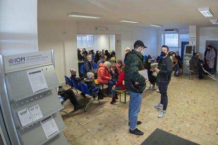 На знімку Відділ поліції у справах іноземців у Братиславі, березень 2022 року.