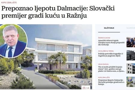 Report on Fico’s alleged villa published by Croatian outlet Večernji list.