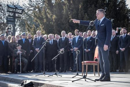 PM Robert Fico criticised diplomats from EU countries for not attending a commemoration of the WWII liberation of Bratislava, and suggested a referendum on military spending.