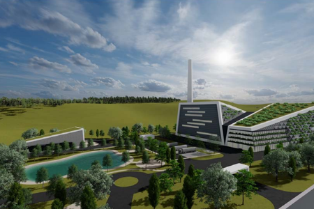The proposed incinerator near Hontianske Tesáre in southern Slovakia.