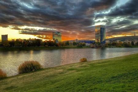 Kuchajda lake, in Bratislava's Nové Mesto borough.