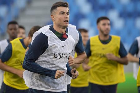 Cristiano Ronaldo počas tréningu.
