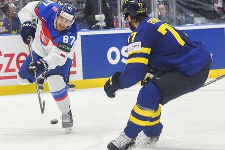 Pavol Regenda (Slovensko) a Victor Hedman (Švédsko) na MS 2024.