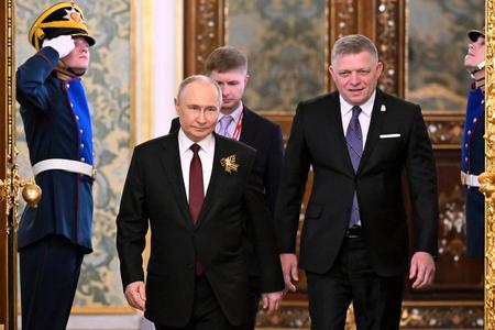 Robert Fico meets Vladimir Putin in Moscow.