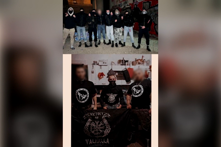 Alleged members of the neo-Nazi group that carried out attacks in Bratislava over the winter.