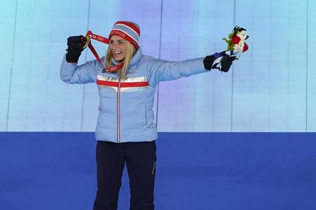 Therese Johaugová počas ZOH 2022. AP Photo/Brynn Anderson