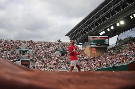 Srbský tenista Novak Djokovič počas tohtoročného French Open.