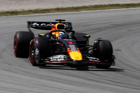 Max Verstappen počas Veľkej ceny Španielska v Bracelone. AP Photo/Joan Monfort