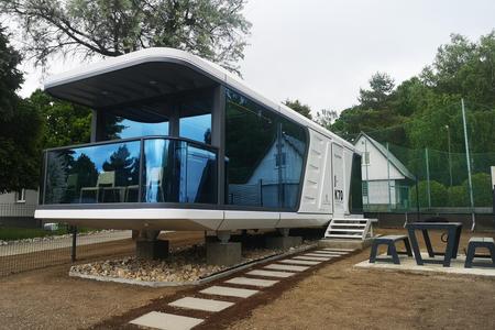 A capsule cabin in Veľaty, eastern Slovakia.