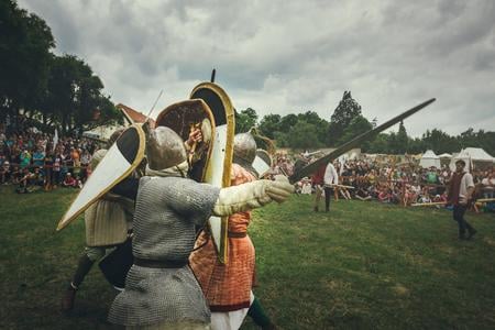 Historical battle reenactment