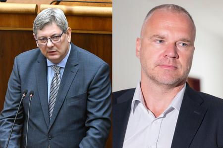 Justice Minister Boris Susko (l) and businessman Michal Suchoba