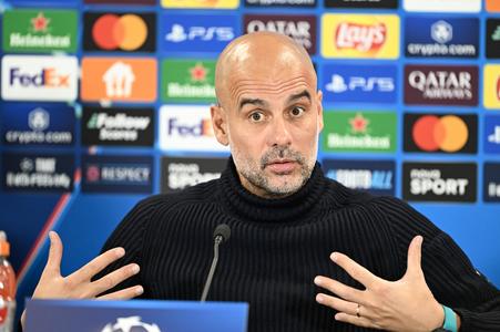 Španielsky tréner Manchesteru City Pep Guardiola.