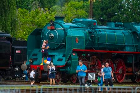 The Rendez vintage train show in Bratislava.
