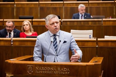 PM Robert Fico in the parliament.