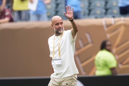 Tréner Manchestru City Pep Guardiola.