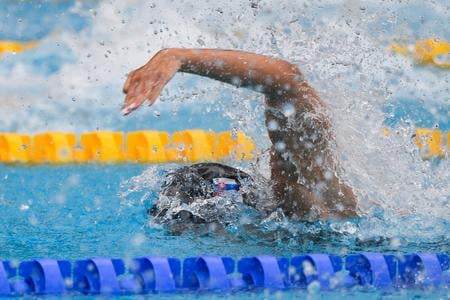 Slovenská plavkyňa Lillian Slušná vo finále na 50 m voľný štýl.