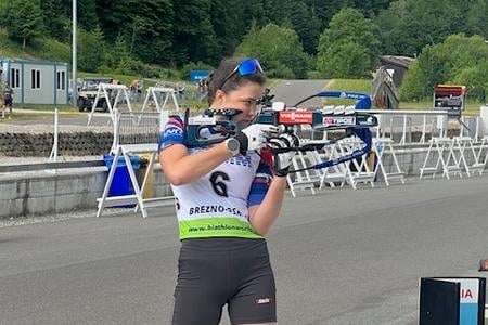 Ema Kapustová počas streleckej reprezentačnej akcie v Osrblí 