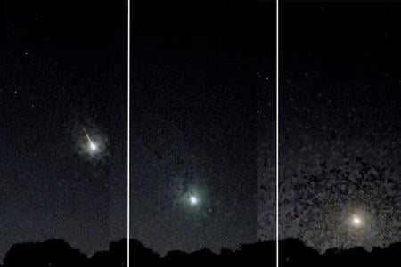 A bright bolide flew over Slovakia on Saturday night.