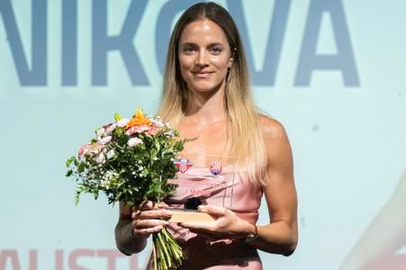 Na snímke Terézia Páleníková sa stala najlepšou basketbalistkou roka 2024.