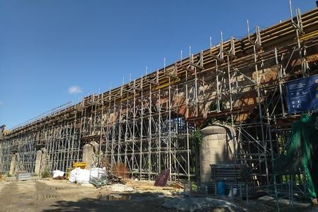 The bridge from Devínska Nová Ves to Marchegg nearing completion.