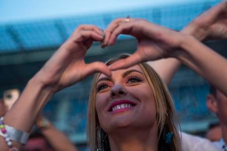 A fan at the Lovestream festival.