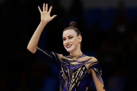 Nemka Darja Varfolomejevová zdraví fanúšikov na MS v Riu po zisku zlata vo viacboji.