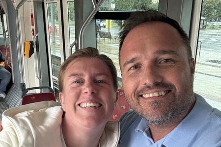 Swedish tourist Ebba and Slovak tram driver Ronald