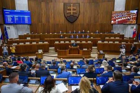 Lawmakers in the debating chamber on 9 September 2025.
