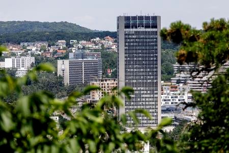 The STVR building in Bratislava's Mlynská Dolina locality.