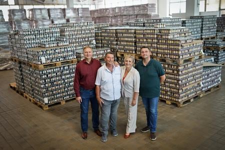 Founders of Riso-R from left: Michal Demeter, father Štefan, Nadežda Demeterová and Rastislav Demeter.