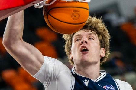 Tomáš Pavelka, reprezentačný pivot v službách Slovana, nazbieral proti Spišiakom double-double za 14 bodov a rovnaký počet doskokov.