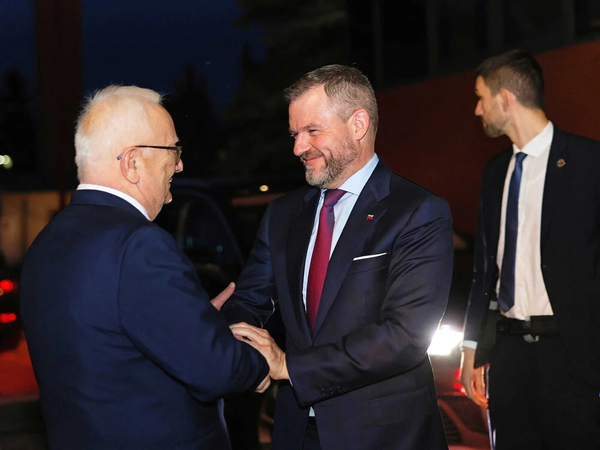 Peter Pellegrini meeting Hanuščak.