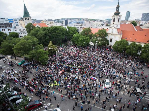 Bratislava saw extremists protest in June.
